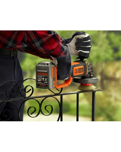 Шліфмашина кутова - болгарка акумуляторна BLACK+DECKER BCG720N