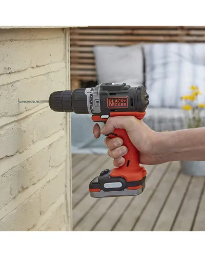 Дриль-шурупокрут акумуляторний безщітковий ударний BLACK+DECKER BDCHD12S1