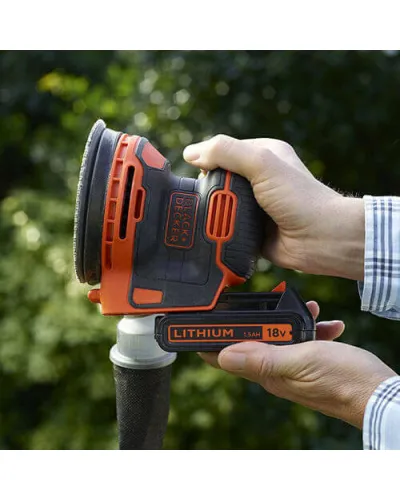 Шліфмашина ексцентрикова акумуляторна BLACK+DECKER BDCROS18N