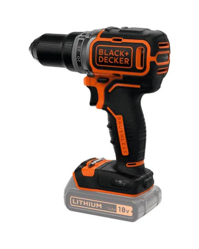 Дриль-шурупокрут акумуляторний безщітковий BLACK+DECKER BL186N