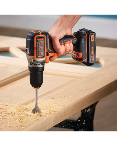Дриль-шурупокрут акумуляторний безщітковий BLACK+DECKER BL186N