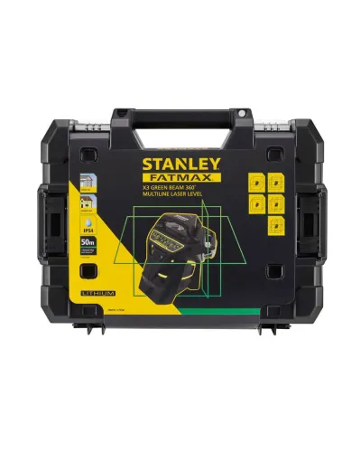 Рівень лазерний FatMax®MultilineGreen трипроменевий площинний самовирівнюючий, чемодан STANLEY FMHT1-77356