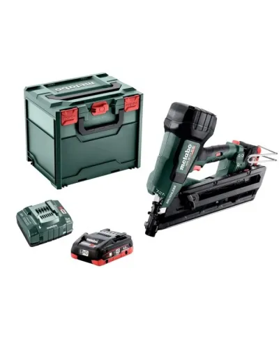 Акумуляторний цвяхозабивач Metabo NFR 18 LTX 90 BL + 2 АКБ і ЗП в кейсі (612090800)