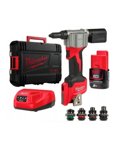 Заклепочник акумуляторний Milwaukee M12 BPRT-201X (2.4 - 4.8 мм) (4933464405)