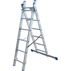 Лестница ELKOP VHR Hobby 2x6 алюминиевая, 2 секции, 6 ступеней (38235)