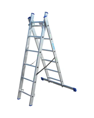 Лестница ELKOP VHR Hobby 2x6 алюминиевая, 2 секции, 6 ступеней (38235)