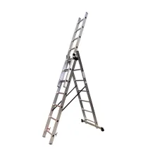 Лестница алюминиевая трёхсекционная GTM KME307 3x7 ступенек 1.9-4.07м (KME307)