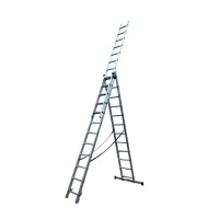 Драбина алюмінієва трисекційна GTM KME312 3x12 сходинок 3.26-8.12м (KME312)