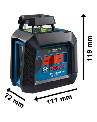 Лазерный нивелир Bosch Professional GLL 2-20 G с держателем (0601065000)