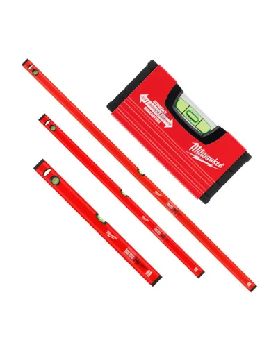 Набір рівнів Milwaukee Slim Box 100/600/1200/1800 мм (4932478898)