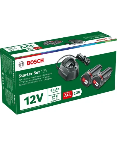 Стартовий набір з акумуляторів і зарядного пристрою Bosch 12 В (1600A01L3E)