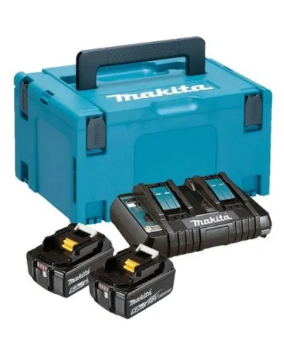 Набір акумуляторів LXT Makita (BL1850Bx2, DC18RD, Makpac3) (197629-2)