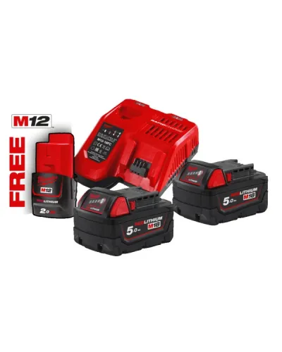 Енергокомплект Milwaukee M18 NRG-502 (Акумулятор Milwaukee M12 B2 у подарунок) (4933459217)