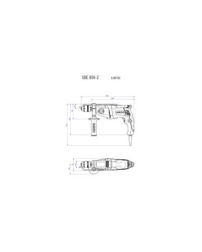 Ударний дриль Metabo SBE 850-2 ШЗП Futuro Top, кейс (600782850)