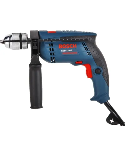 Ударная дрель Bosch GSB 13 RE сетевая, БЗП, 0.6 кВт (0601217100)