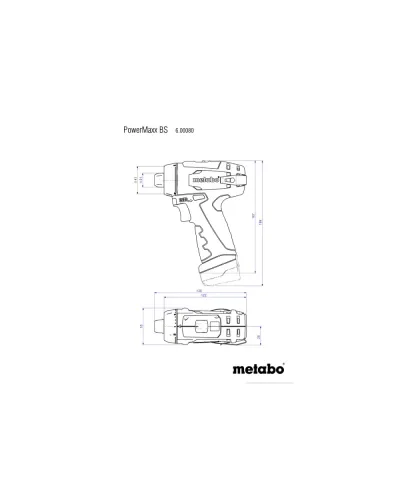Акумуляторний дриль-шурупокрут Metabo PowerMaxx BS Basic Set (600080710)