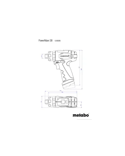 Акумуляторний ударний дриль-шуруповерт Metabo PowerMaxx SB Basic Set (600385710)