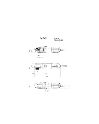 Угловая дрель Metabo WBE 700 (600512000)