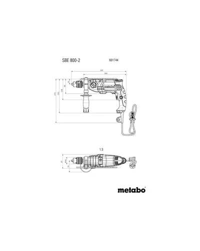 Ударная дрель Metabo SBE 800 (601744000)