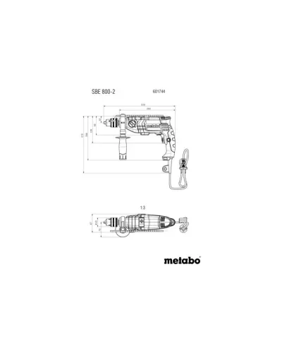 Дрель ударная Metabo SBE 800 (ЗВП) (601744510)
