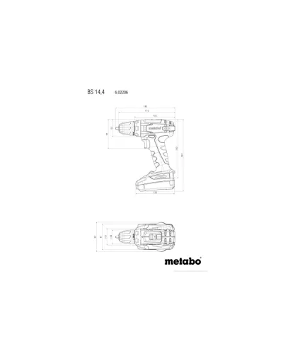 Акумуляторний дриль-шуруповерт Metabo BS 14.4 MetaBox (АКБ + ЗП) (602206550)