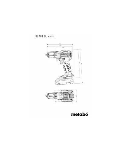 Акумуляторний ударний дриль-шурупокрут Metabo SB 18 L BL metaBOX (без ЗП і АКБ) (613157840)