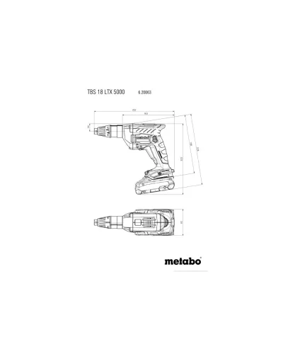 Акумуляторний дриль-шуруповерт Metabo TBS 18 LTX BL 5000 metaBOX (АКБ + ЗП) (620063540)