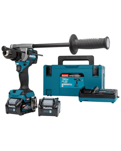Акумуляторний ударний дриль-шуруповерт Makita XGT 40 V MAX HP001GD201 (HP001GD201)