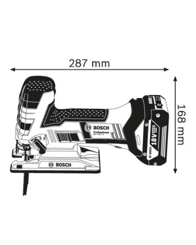 Акумуляторний безщітковий лобзик Bosch Professional GST 18V-LI S (без АКБ і ЗП) (06015A5100)