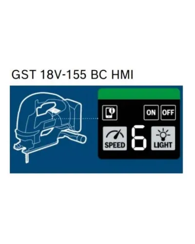 Акумуляторний безщітковий лобзик Bosch Professional GST 18V-155 BC (без АКБ і ЗП) (06015B1001)
