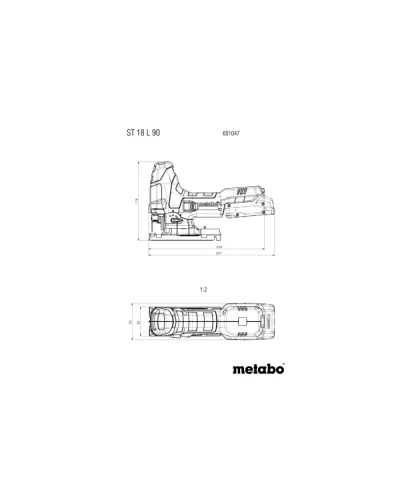 Акумуляторний лобзик Metabo ST 18 L 90 (601047850)