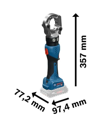 Акумуляторний гідравлічний обтискач кабелю Bosch GPH 18V-60 Professional у кейсі (без АКБ і ЗП) (06019P0100)