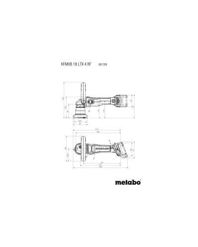 Акумуляторний кромочний фрезер по металу Metabo KFMVB 18 LTX BL 4 RF (601769840)