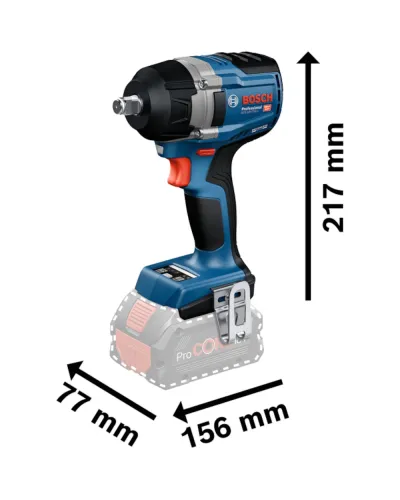 Акумуляторний ударний гайковерт Bosch GDS 18V-750 C у кейсі (АКБ і ЗП) (06019L9003)