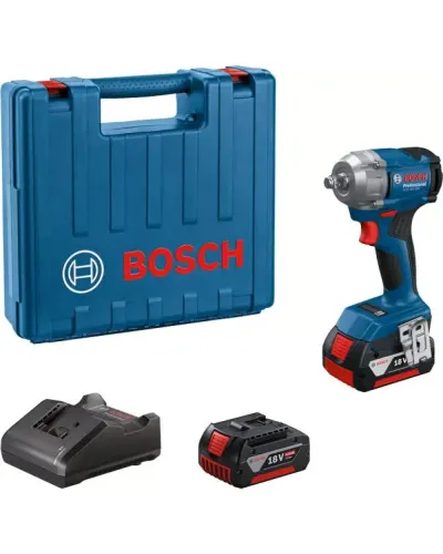 Акумуляторний ударний гайковерт Bosch GDS 18V-350 у кейсі (АКБ і ЗП) (06019M5021)