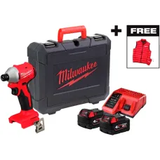 Гвинтоверт ударний акумуляторний безщітковий Milwaukee M18 BLIDRCMC-402C 190 Нм (АКБ і ЗП) (4933499457)