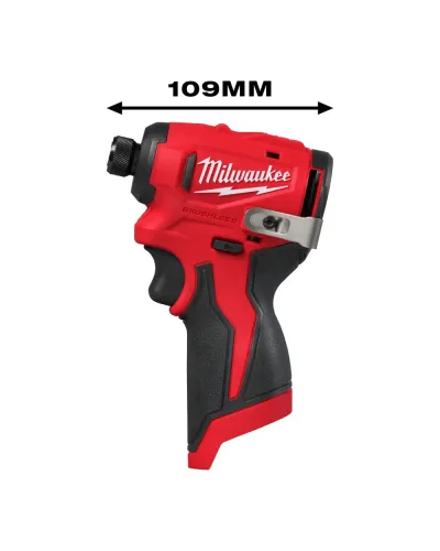 Гвинтоверт ударний акумуляторний безщітковий Milwaukee M12 BLIDRC-0 124 Нм (без АКБ і ЗП) (4933499689)