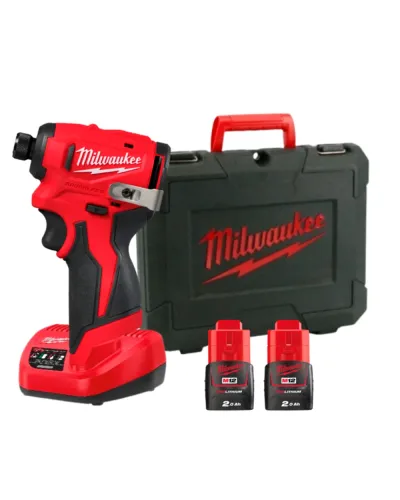 Гвинтоверт ударний акумуляторний безщітковий Milwaukee M12 BLIDRC-202C 124 Нм (АКБ і ЗП) (4933499690)