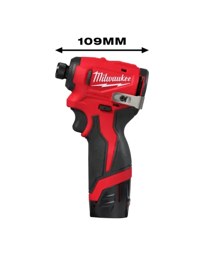 Гвинтоверт ударний акумуляторний безщітковий Milwaukee M12 BLIDRC-202C 124 Нм (АКБ і ЗП) (4933499690)