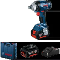 Акумуляторний ударний гайкокрут Bosch GDS 18V-400 + 2 АКБ 5 Ач (06019K0020)