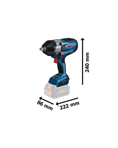 Акумуляторний ударний гайкокрут Bosch GDS 18V-1000 (06019J8300)