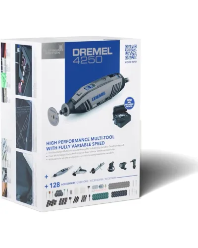 Багатофункціональний інструмент Dremel Platinum+ 4250 в кейсі (6 насадок / 128 аксесуарів) (F0134250JS)