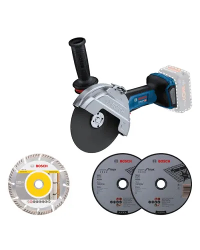 Акумуляторна кутова шліфувальна машина Bosch GWS 18V-180 P (без АКБ і ЗП) (06019H6L01)