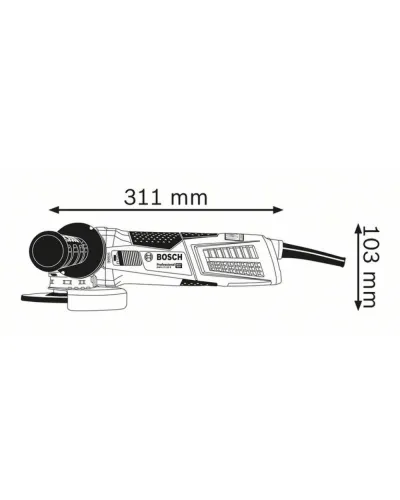 Болгарка Bosch GWX 17-125 S Professional з системою X-LOCK, 1700 Вт, 125 мм (06017C4002)