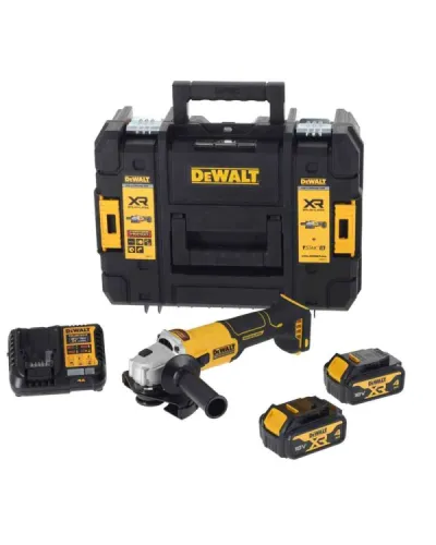 Шліфувальна машина кутова акумуляторна безщіткова DeWALT DCG407M2T (DCG407M2T)