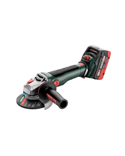 Акумуляторна кутова шліфувальна машина Metabo WVB 18 LT BL 11-125 QUICK + 2 АКБ 5.5Аг з ЗП і кейсом METABOX 165 L (613057660)