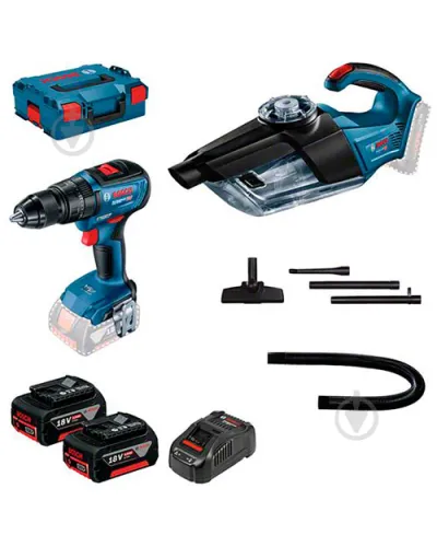 Набір електроінструменту Bosch GSB 18V-50 і GAS 18V-1 Professional (0615990M44)