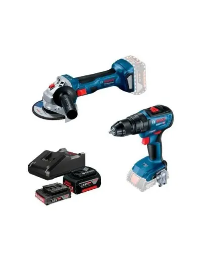 Набір електроінструменту Bosch GSR 18V-50 і GWS 180-LI Professional (0615990M8S)