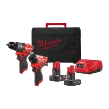 Набір з двох акумуляторних інструментів Milwaukee M12 FPP2A2-402X (АКБ і ЗП) (4933480587)