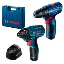 Набір шуруповерт акумуляторний Bosch GSR 120-LI, ударний гайковерт GDR 120-LI (06019G8023)